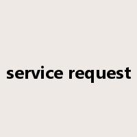 service request是什么意思