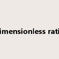 dimensionless ratio是什么意思