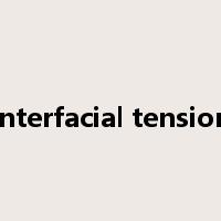 interfacial tension是什么意思
