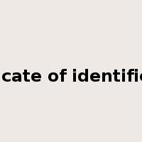certificate of identification是什么意思