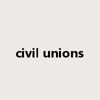 civil unions是什么意思