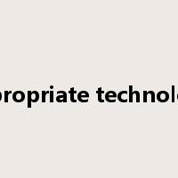 appropriate technology是什么意思