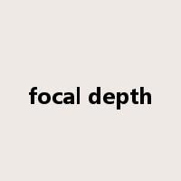 focal depth是什么意思
