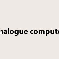 analogue computer是什么意思