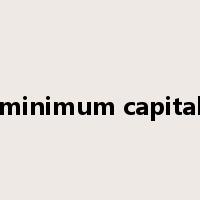 minimum capital是什么意思