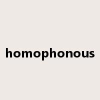 homophonous是什么意思