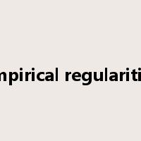 empirical regularities是什么意思