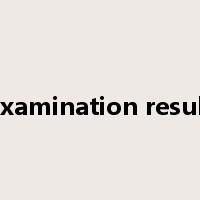 examination result是什么意思