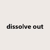 dissolve out是什么意思