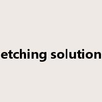etching solution是什么意思