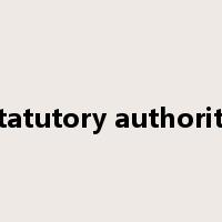 statutory authority是什么意思