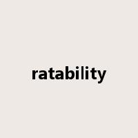ratability是什么意思