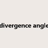 divergence angle是什么意思