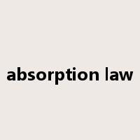 absorption law是什么意思