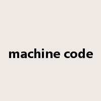machine code是什么意思