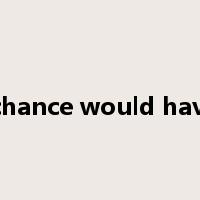 as chance would have it是什么意思