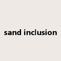 sand inclusion是什么意思