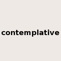contemplative是什么意思