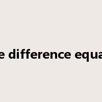 finite difference equation是什么意思