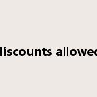 discounts allowed是什么意思