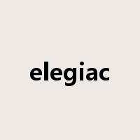 elegiac是什么意思