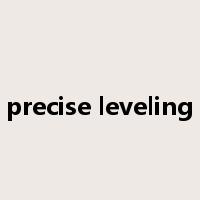precise leveling是什么意思