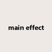 main effect是什么意思