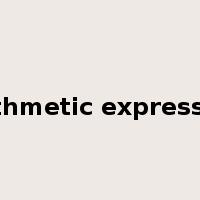 arithmetic expression是什么意思