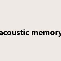 acoustic memory是什么意思