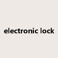 electronic lock是什么意思