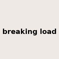 breaking load是什么意思