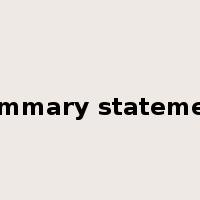 summary statement是什么意思
