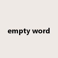 empty word是什么意思