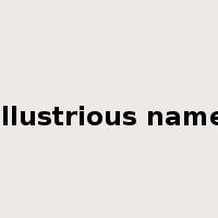 illustrious name是什么意思