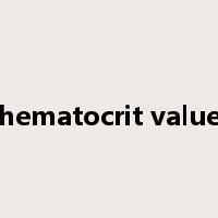 hematocrit value是什么意思