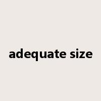 adequate size是什么意思