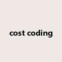 cost coding是什么意思