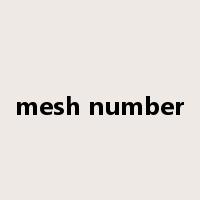 mesh number是什么意思