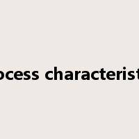 Process characteristics是什么意思
