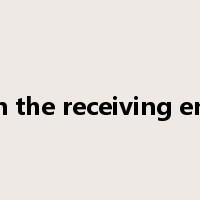 on the receiving end是什么意思