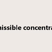 permissible concentration是什么意思