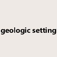 geologic setting是什么意思