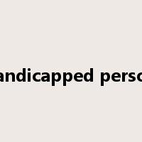 handicapped person是什么意思