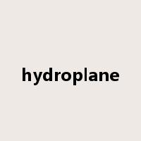 hydroplane是什么意思