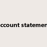 account statement是什么意思