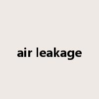 air leakage是什么意思