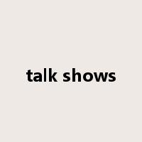 talk shows是什么意思