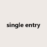 single entry是什么意思