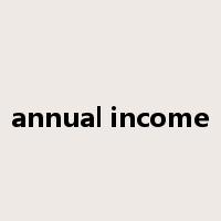 annual income是什么意思