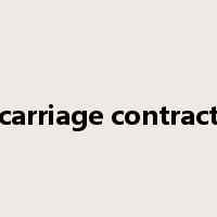 carriage contract是什么意思
